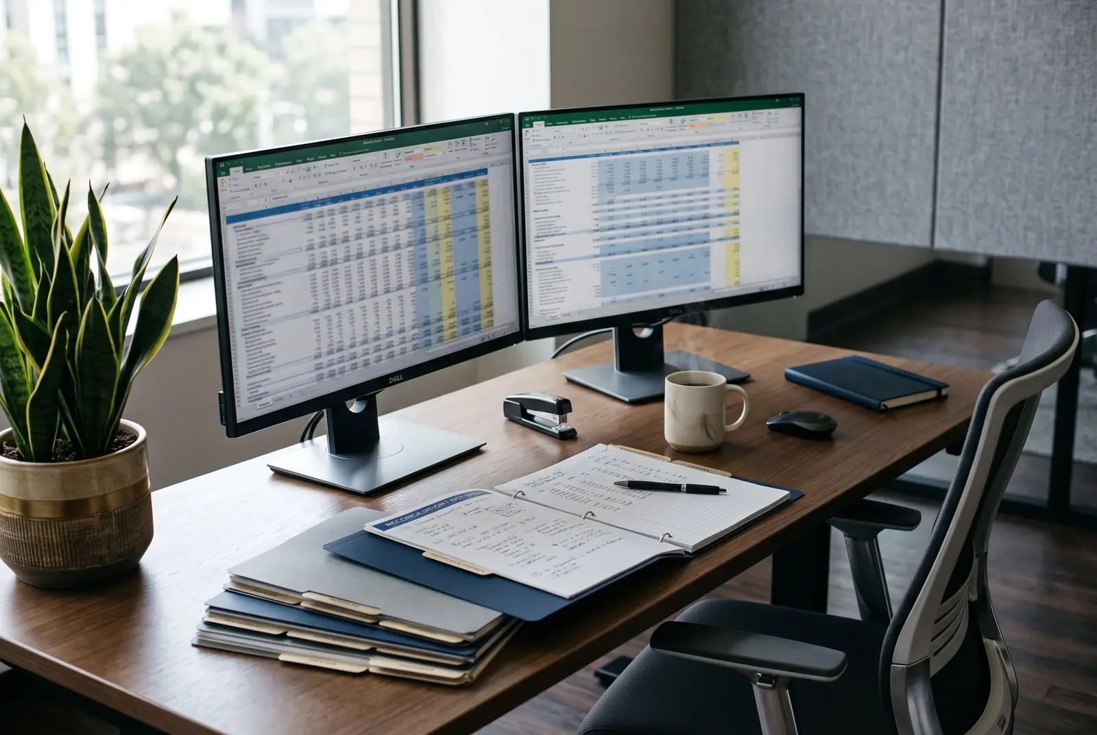 Monthly financial statements prepared for a small business
