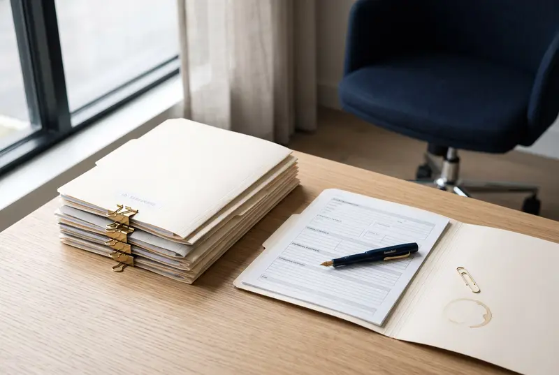 Tax organizer documents prepared for a client filing